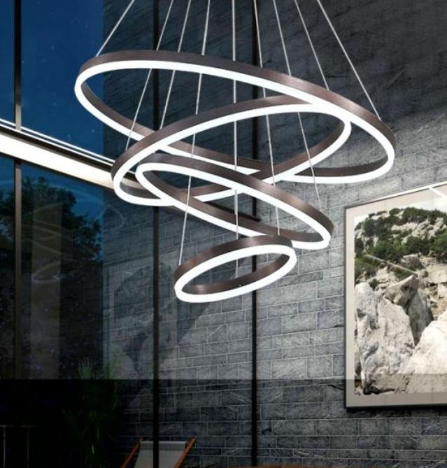 LYS Ring pendellampe – LED lysekrone i sirkler