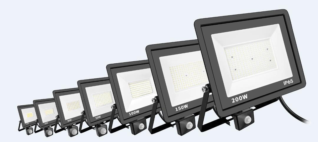 LED Lyskaster 100W med PIR-sensor – IP65, 4000K