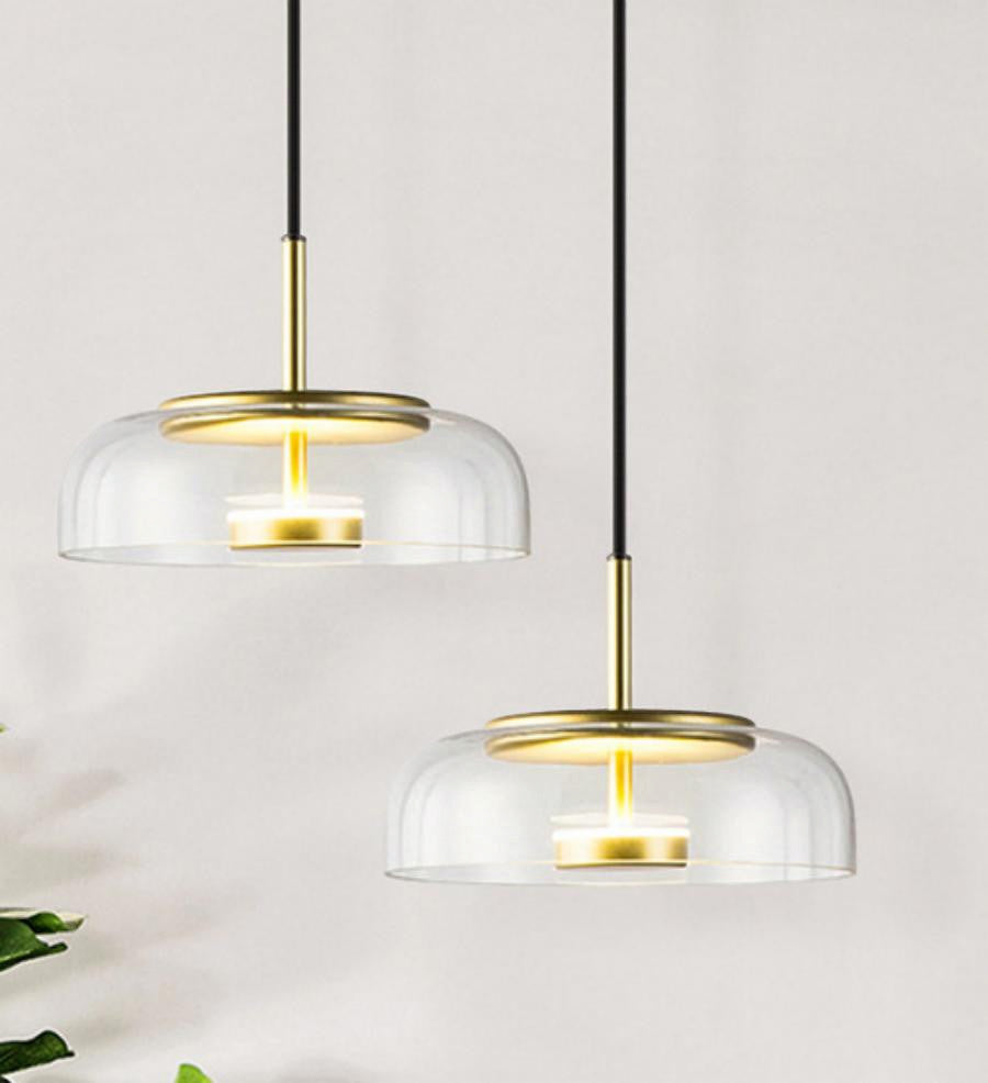 Pendellampe KUPPEL i klart glass