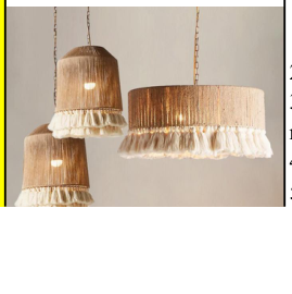 Boho rottingpendel i flettet naturfiber med frynser langs kanten