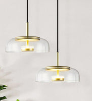Pendellampe KUPPEL i klart glass
