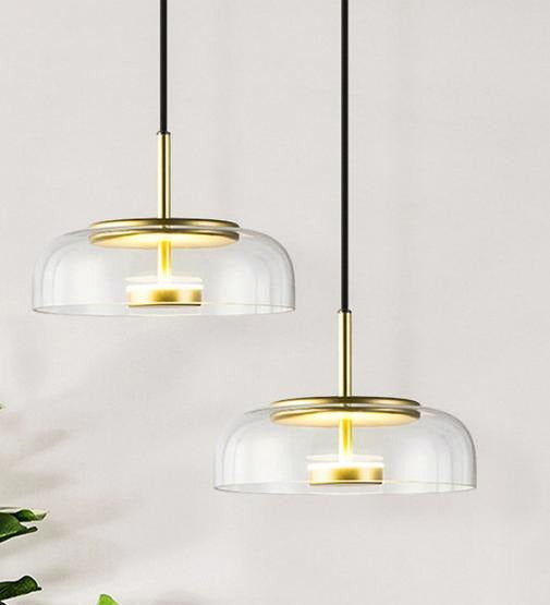 Pendellampe KUPPEL i klart glass