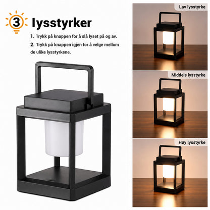 Utelykt med solcelle og USB-lading – IP44, 4800 mAh