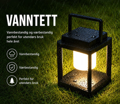 Utelykt med solcelle og USB-lading – IP44, 4800 mAh
