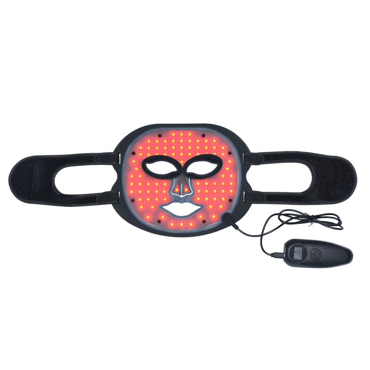 LED-ansiktsmaske i silikon - rødlys terapi