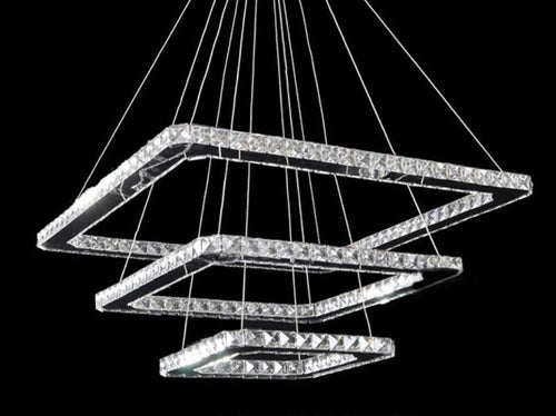 LYS Krystall pendellampe – LED i etasjer