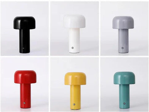Bellhop-stil bordlampe i metall – 6 farger, 1800 mAh