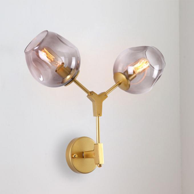 LYS Molekyl vegglampe med glasskuler – 2 lys
