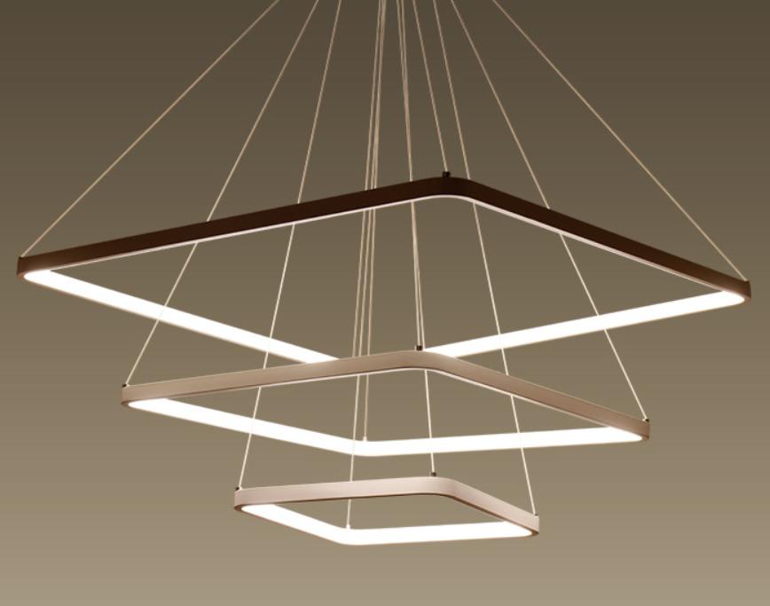 LYS Firkantet ring pendellampe – LED