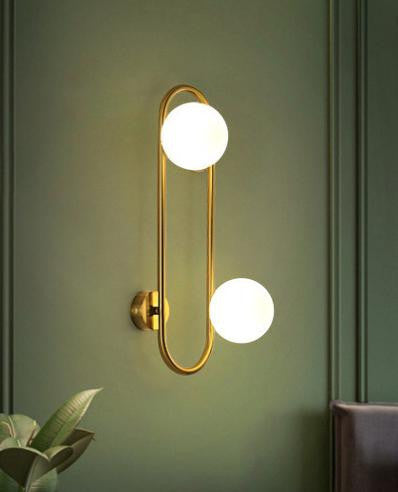 LYS Vegglampe med glasskuler i ring – midt-century