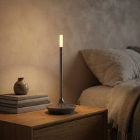 Candle-bordlampe i aluminium – 2700 K, oppladbar – tent på nattbord