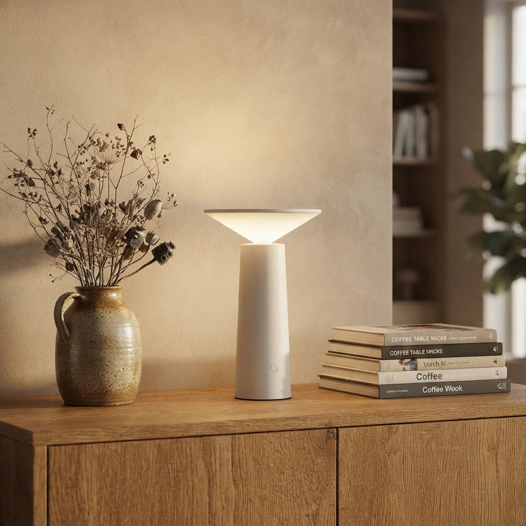 Cone touch-bordlampe – 3 fargetemperaturer, dimbar – tent i skandinavisk hjem