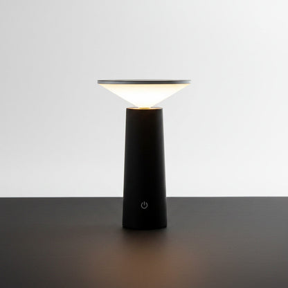 Lysverden hvit kjegleformet moderne bordlampe med touch-styring, 3 fargetemperaturer og dimbart lys.