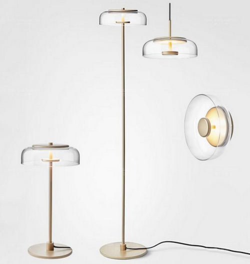 LYS Glassdisk-lampe i gull