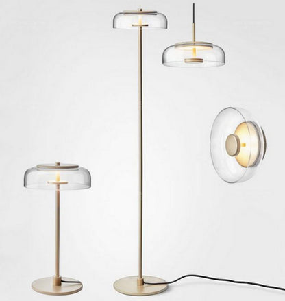 LYS Glassdisk-lampe i gull