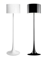 Gulvlampe med sylinderskjerm – tulipanfot – Lysverden