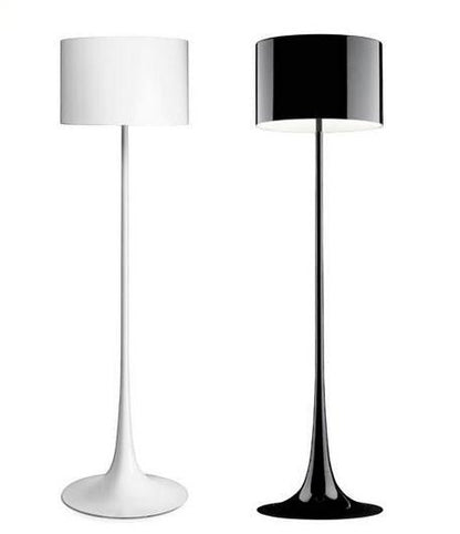 Gulvlampe med sylinderskjerm – tulipanfot – Lysverden