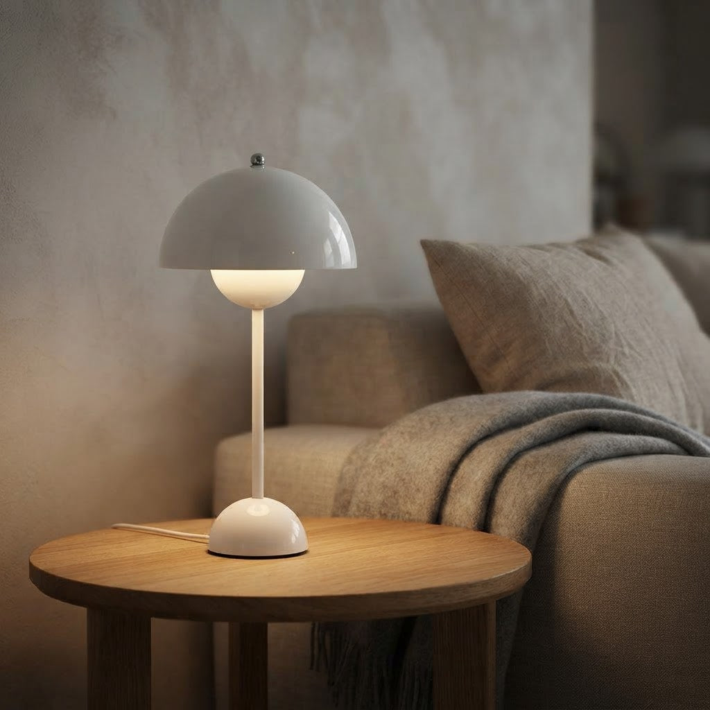 Flowerpot bordlampe i metall – designklassiker med E27 – tent i stue