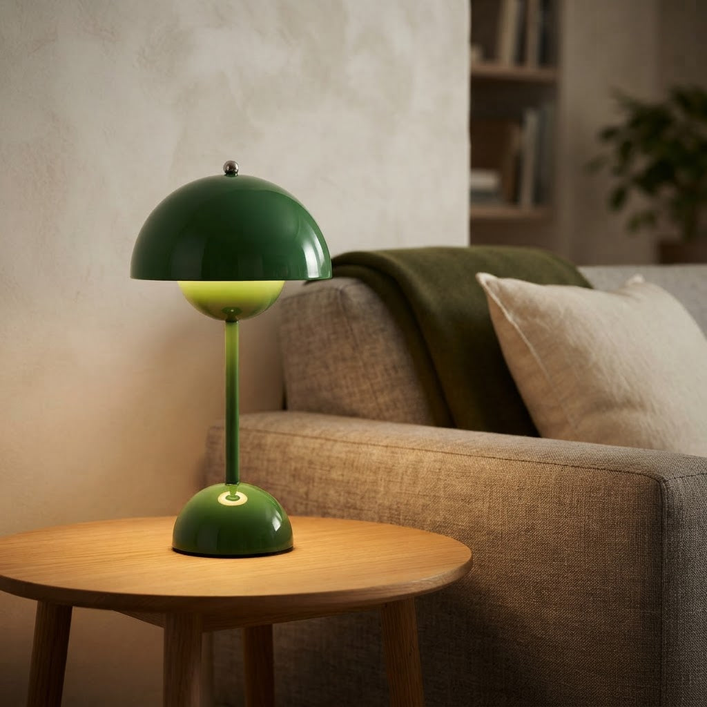 Flowerpot-stil cordless touch-bordlampe i PC – 5100 mAh – tent i stue