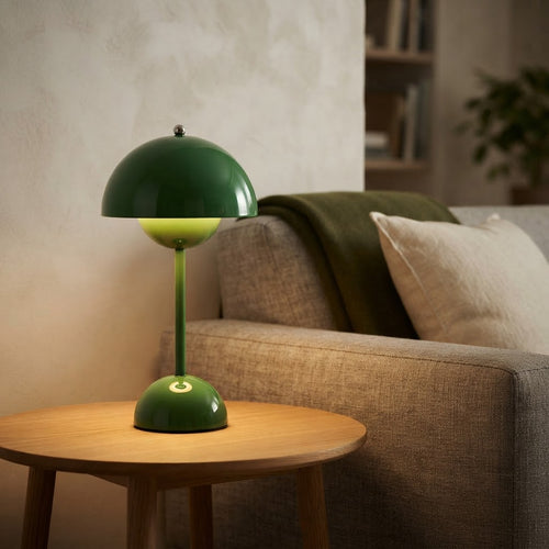 Flowerpot-stil cordless touch-bordlampe i PC – 5100 mAh – tent i stue