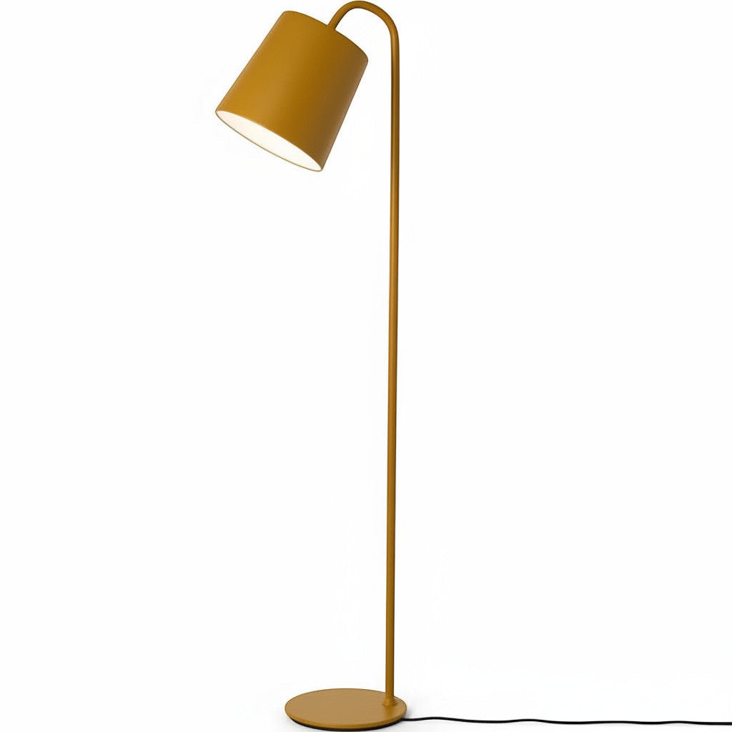 Gulvlampe med kjegleskjerm – Gul