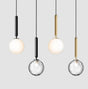 LYS Glasskule pendellampe – opal og fasett