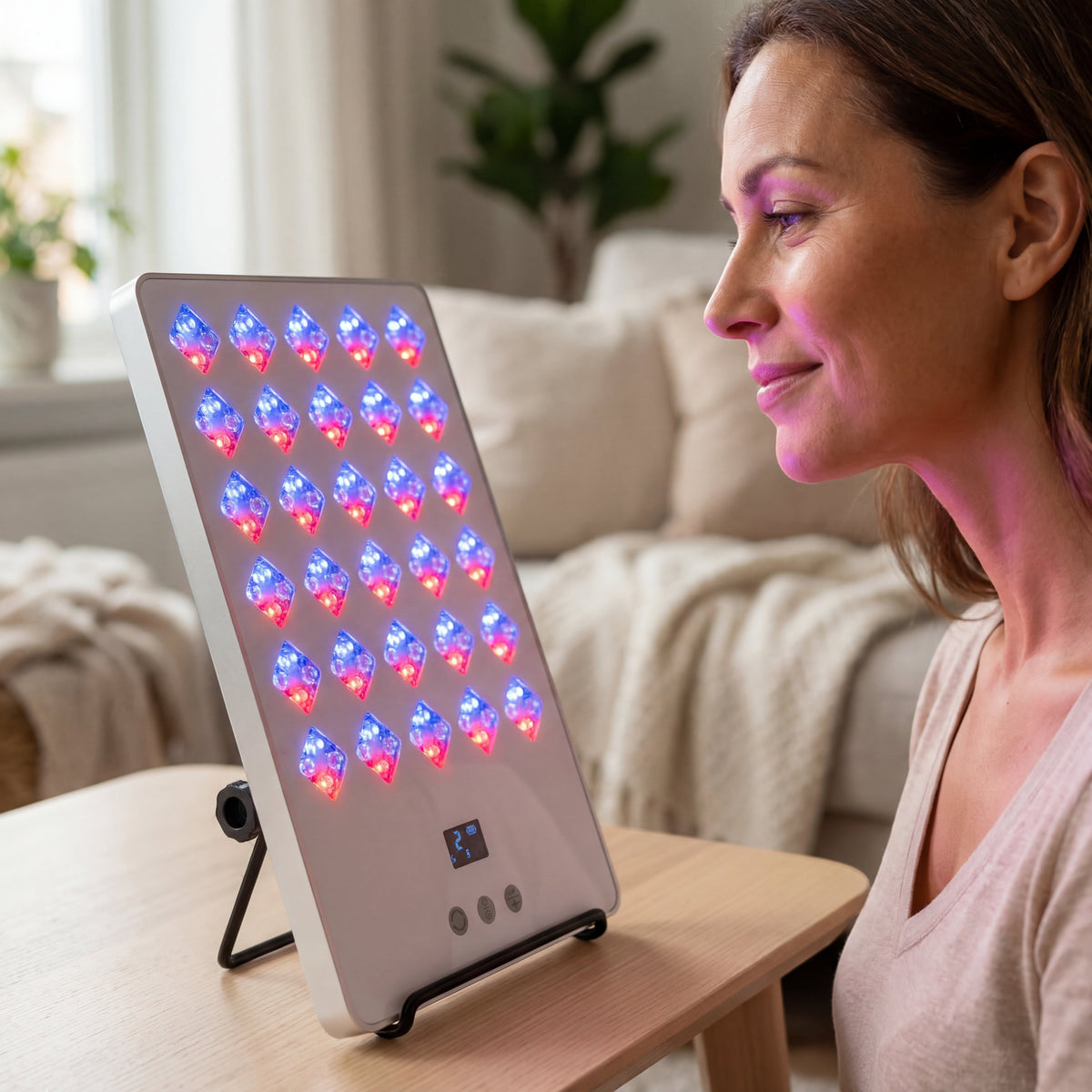 Bærbart LED-lysterapipanel 12W – flerfarget rødlysterapi