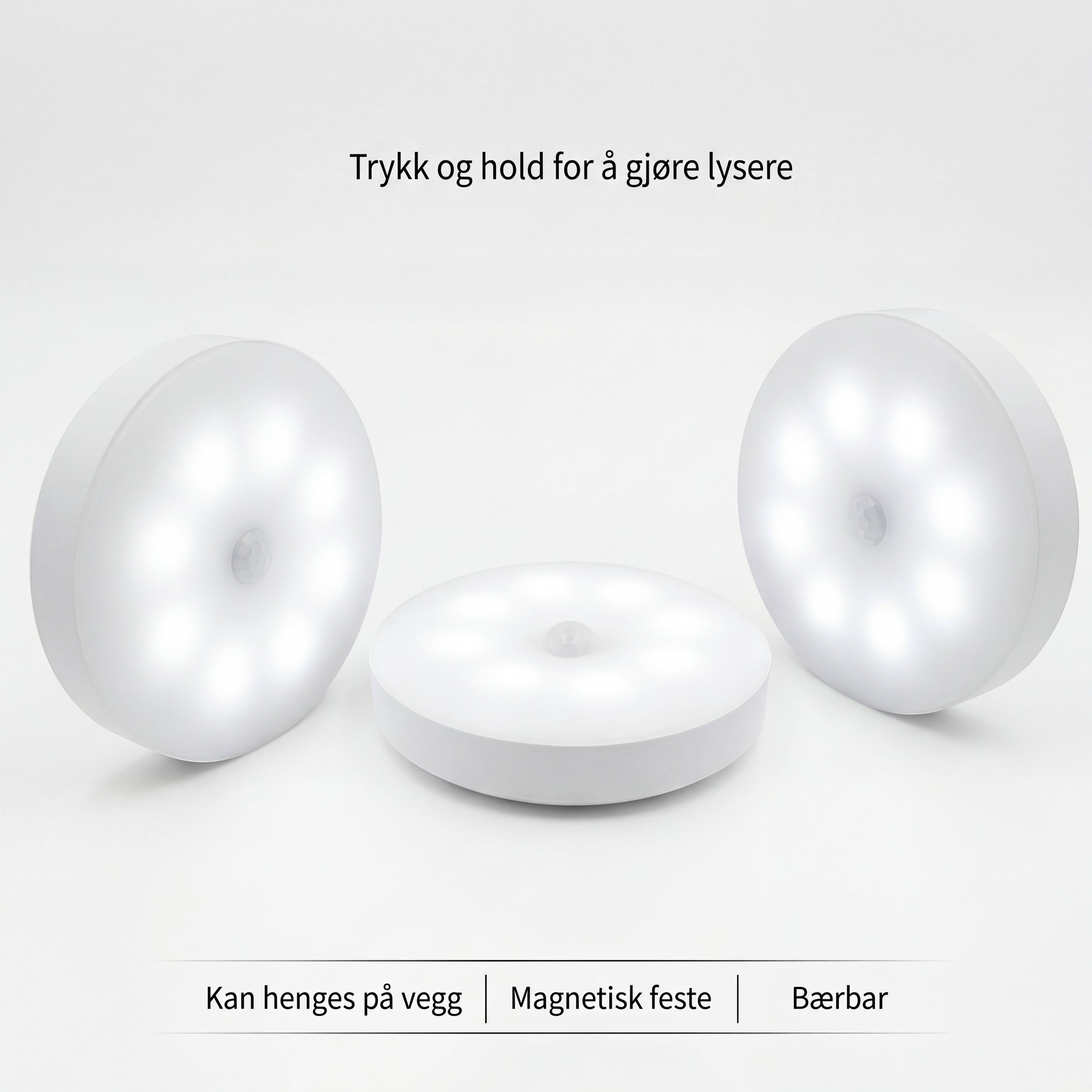 Smart Lys med magnetfest - Nattlys med Bevegelsessensor LED Portablet