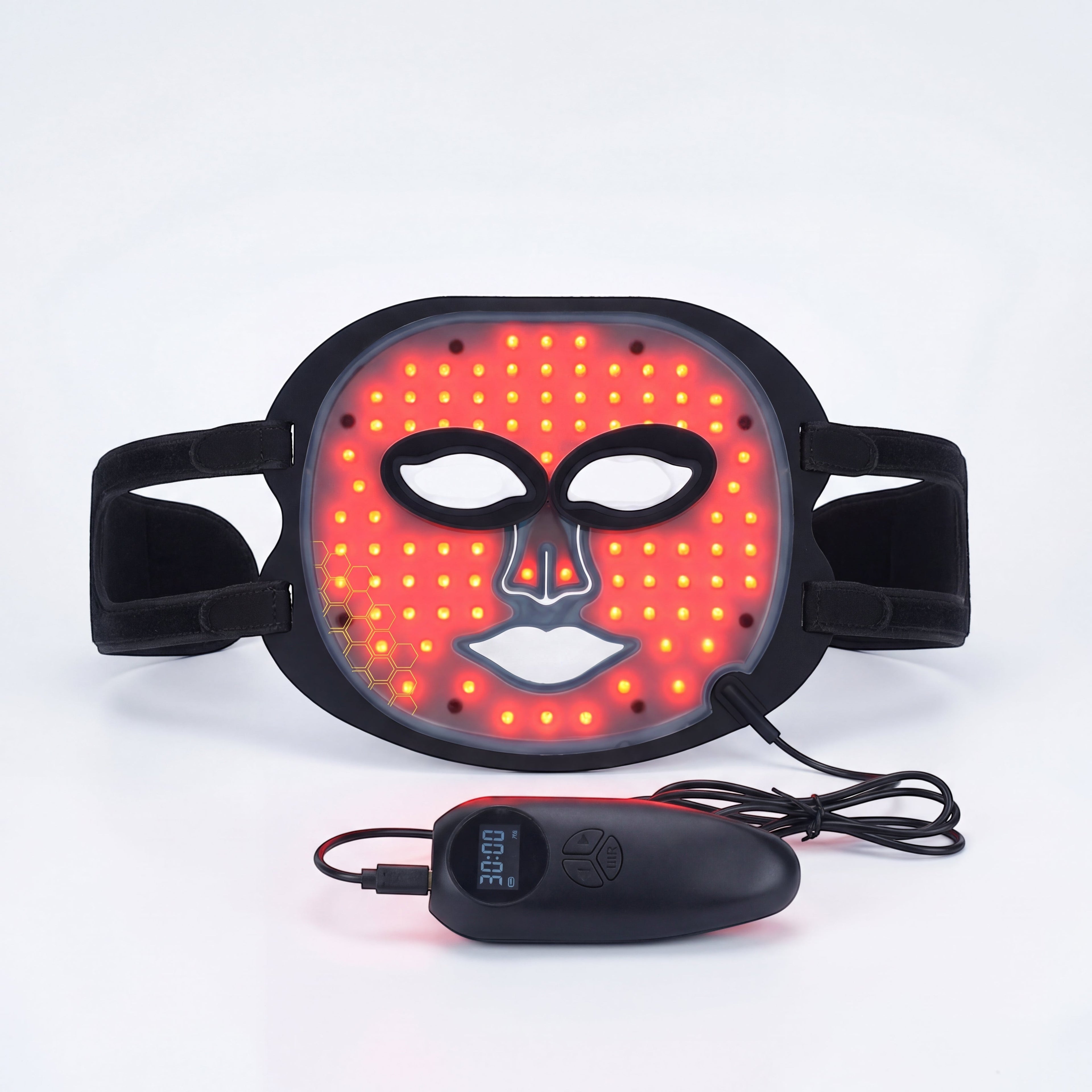 LED-ansiktsmaske i silikon - rødlys terapi