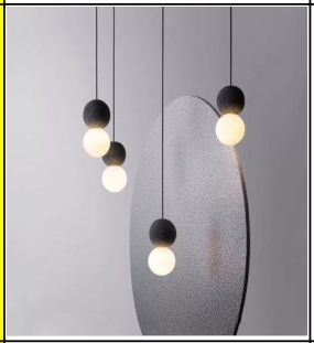 LYS Betongpendel – liten kulelampe på snor