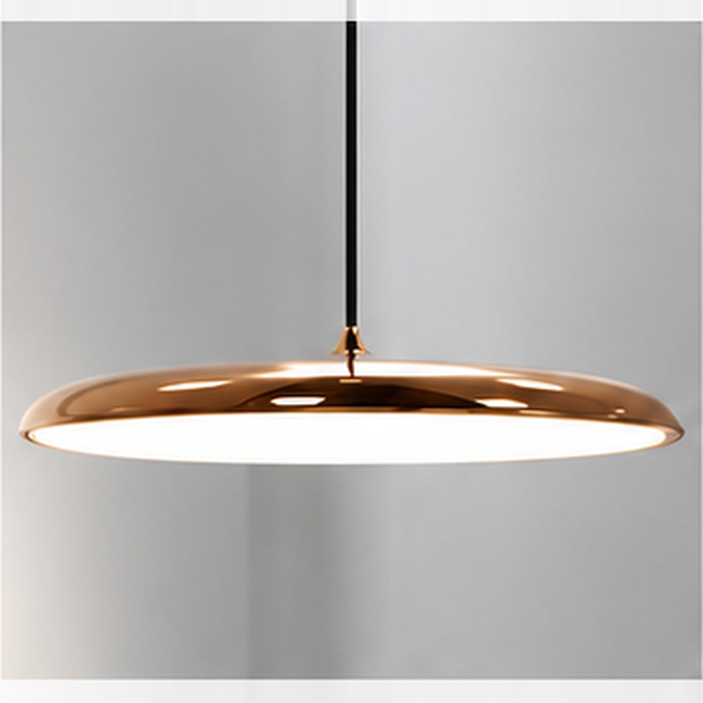 Skivependel – flat LED i metall i fargen Gull