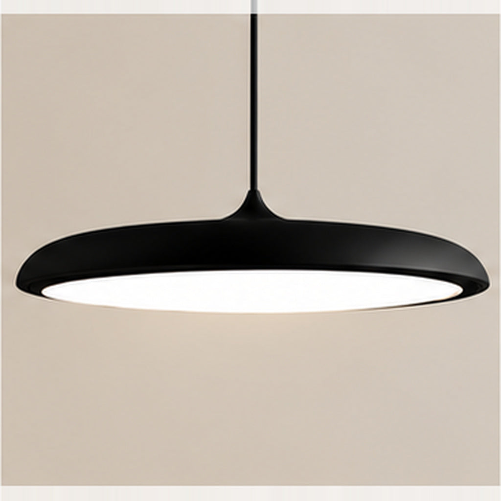 Skivependel – flat LED i metall i fargen Sandsvart