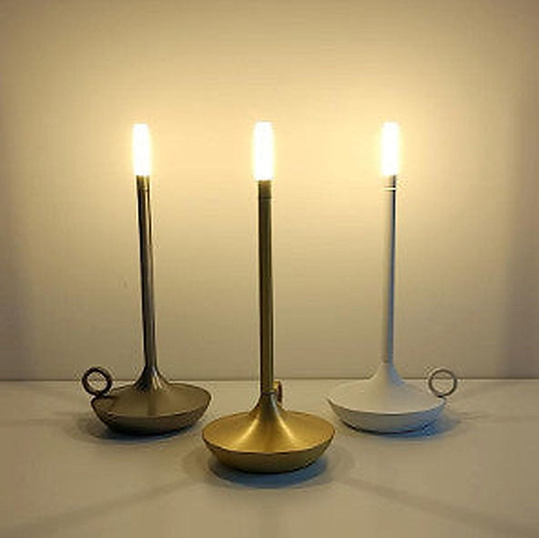 Candle-bordlampe i aluminium – 2700 K, oppladbar