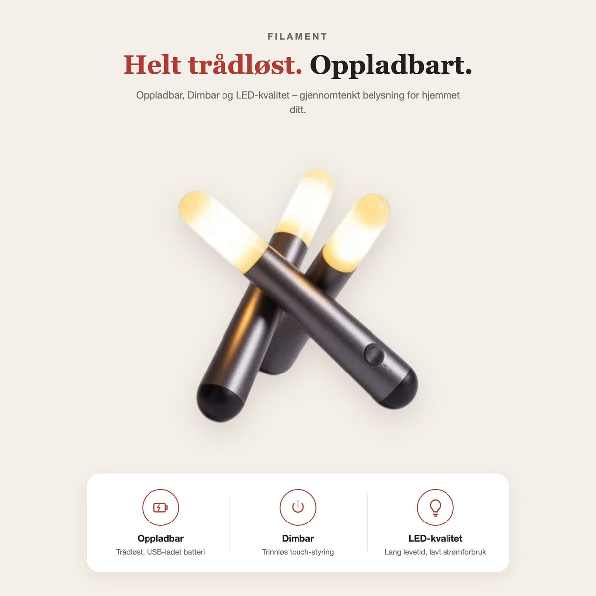 Filament-bunt mini-bordlampe – funksjoner og fordeler