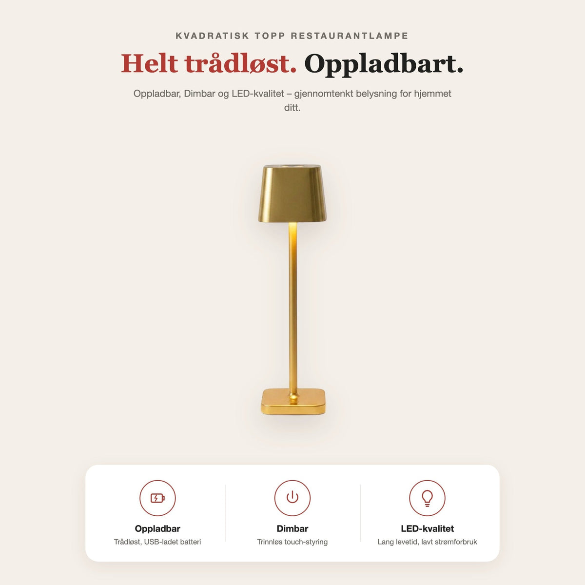 Kvadratisk topp restaurantlampe – funksjoner og fordeler