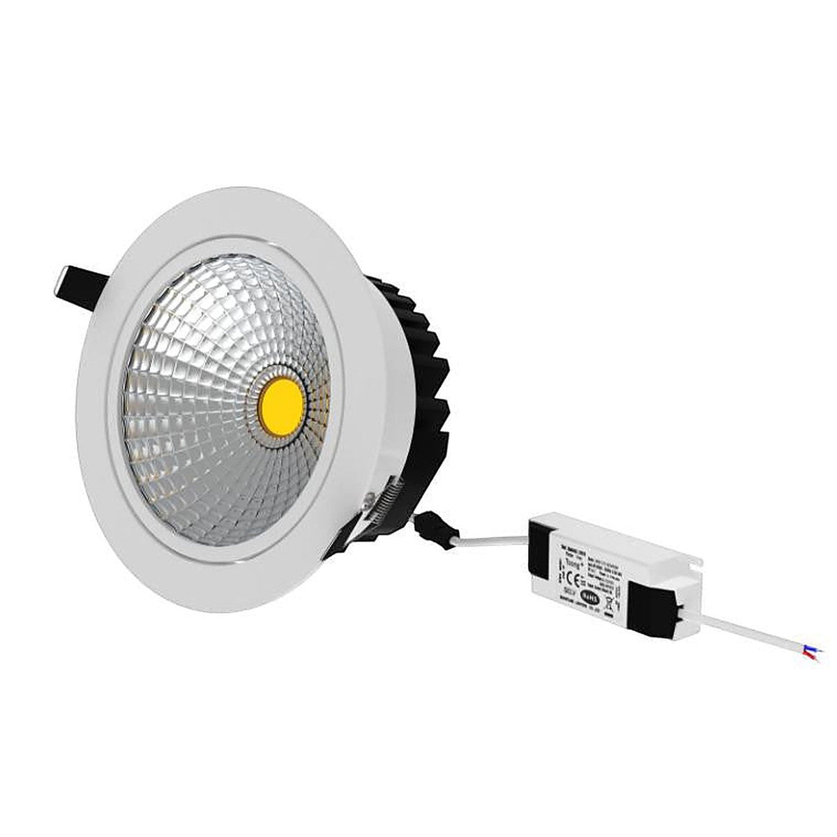 LED COB innfelt downlight premium, dimbar og justerbar