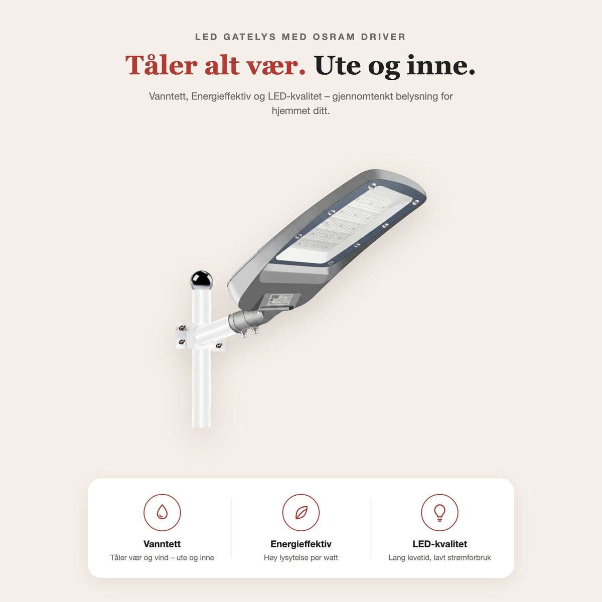 LED gatelys med Osram driver – funksjoner og fordeler