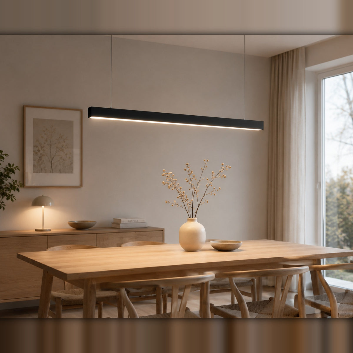 LED linjearmatur linkable 36W – sort, 4000K