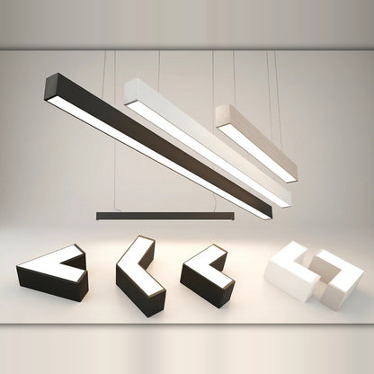 Lysverden sort 36W linkbar LED-linjearmatur, 4000K nøytralhvitt, 1200 mm lengde, moderne industriell stil.