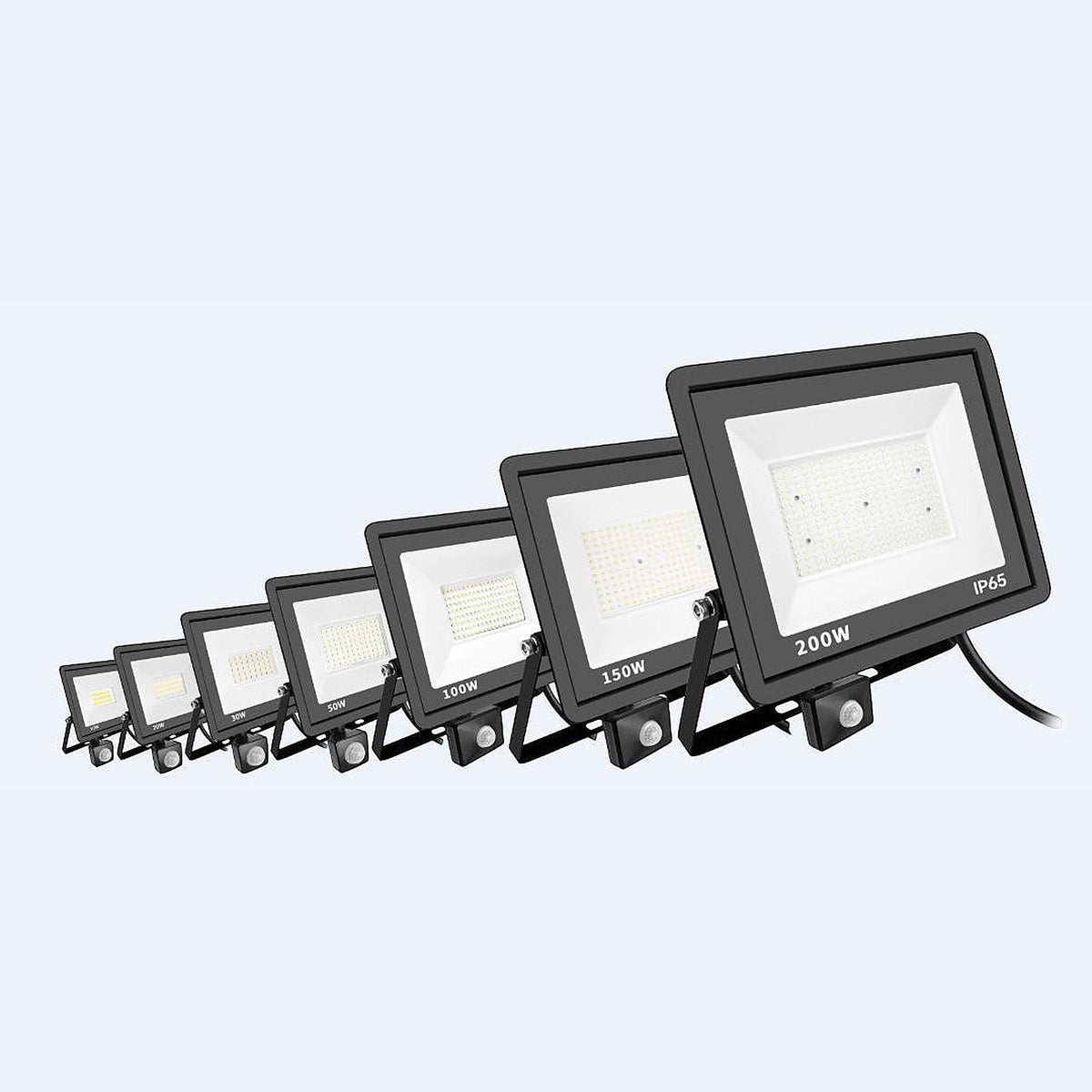 LED lyskaster 100W med PIR-sensor – IP65 4000K