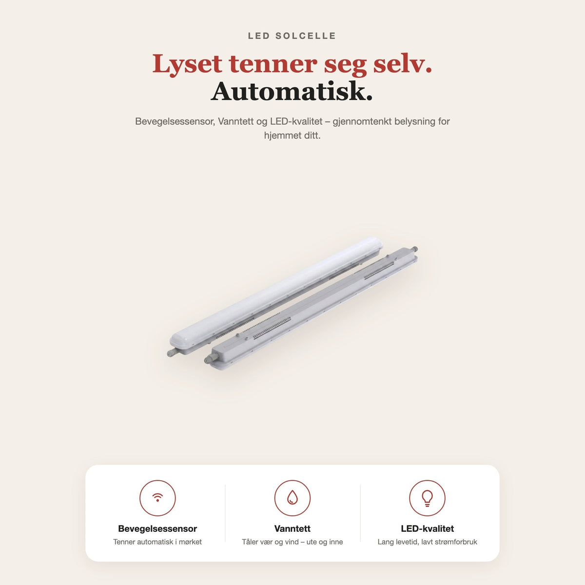LED solcelle-gatelys med lyssensor – funksjoner og fordeler