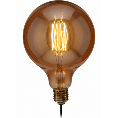 LED Vintage Edison Filament pære G125 – dimbar, varm, E27 – 2200 K Amber