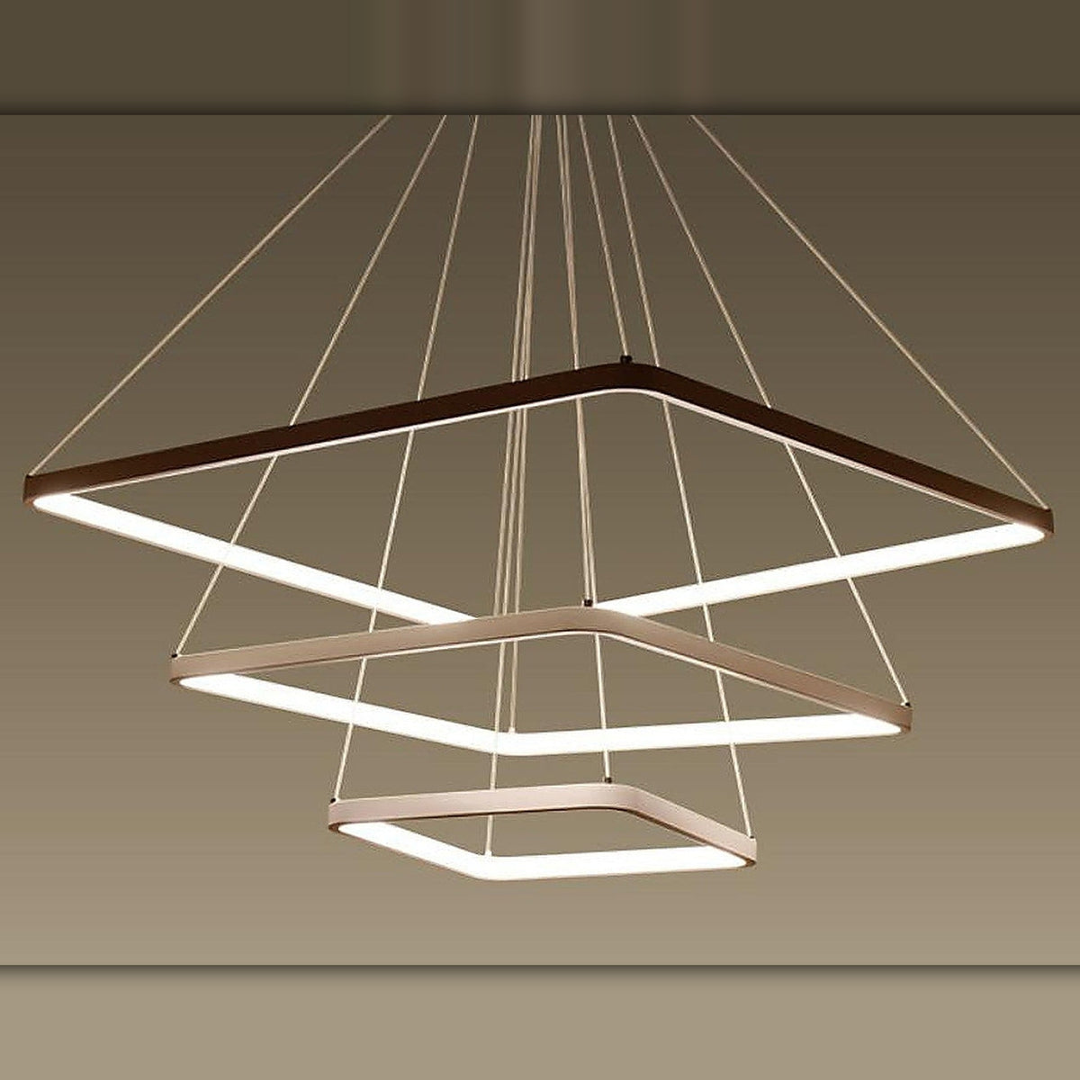 LYS Firkantet ring pendellampe – LED