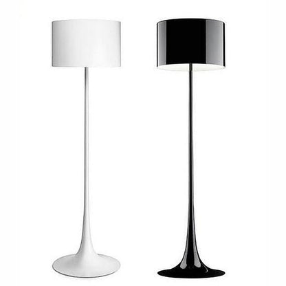 Gulvlampe med sylinderskjerm – tulipanfot – Lysverden