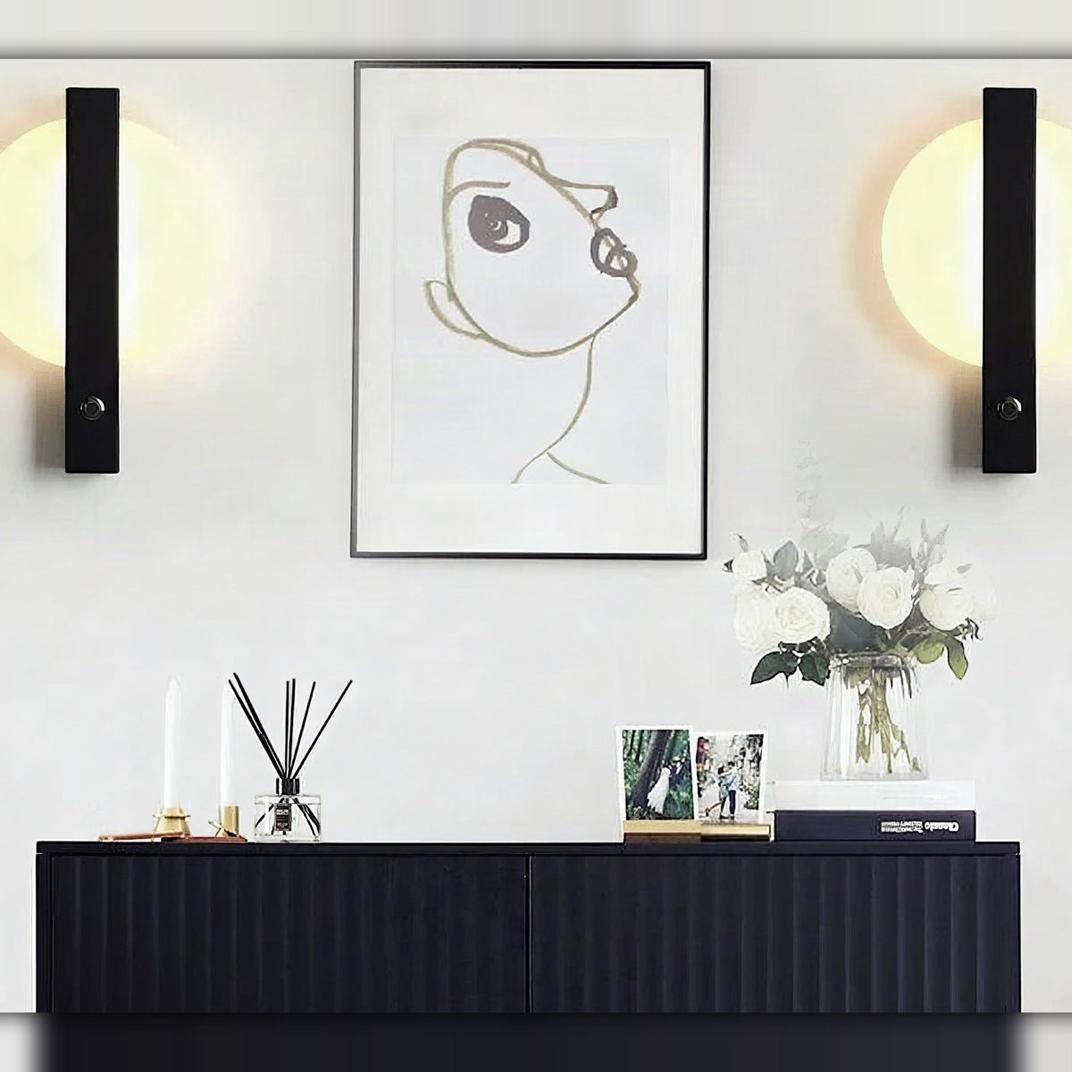 Minimalistisk LED vegglampe opp- og nedlys