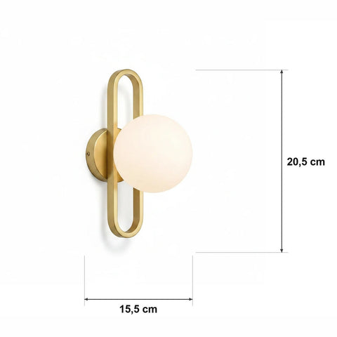 Mål og spesifikasjoner for Trevegglampe – justerbar Macaron-spot