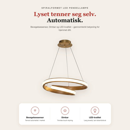 Spiralformet LED pendellampe – funksjoner og fordeler