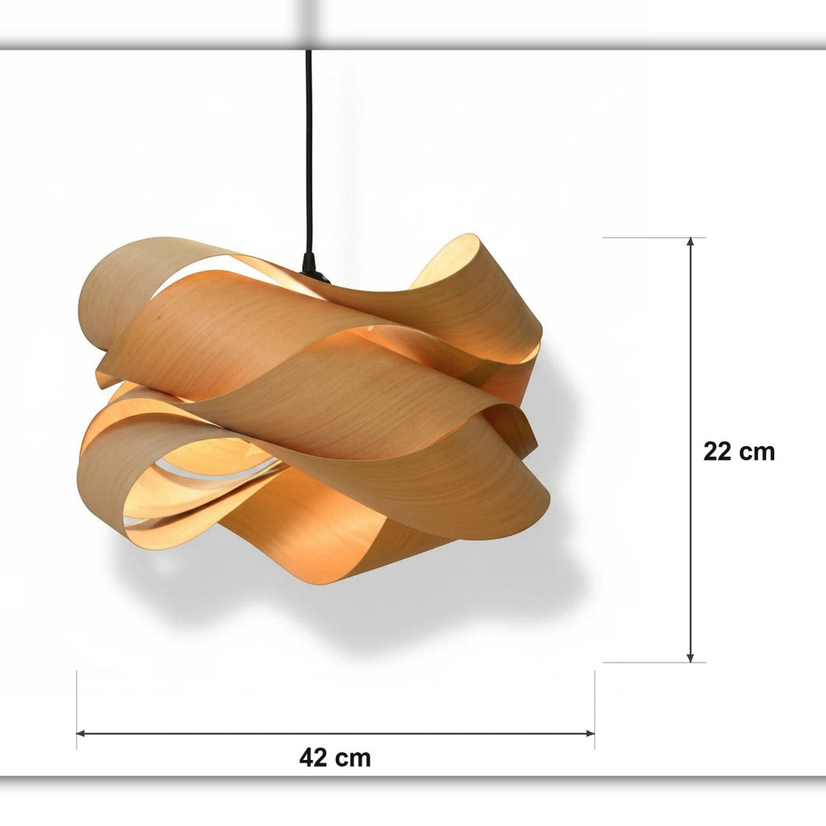 Trependel – skulpturell finérvirvel – målskisse Ø 42 cm × H 22 cm
