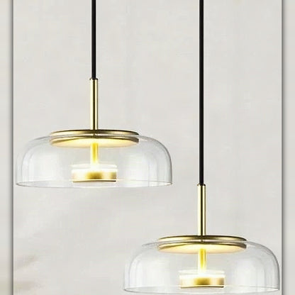 Pendellampe Kuppel i klart glass