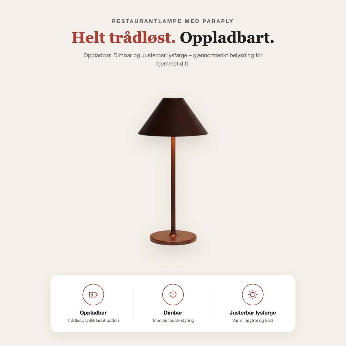 Restaurantlampe med paraply-skjerm – funksjoner og fordeler